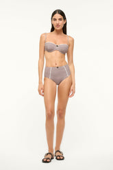 WAILEA BIKINI BOTTOM | DARK CHOCOLATE MICRO CHECK